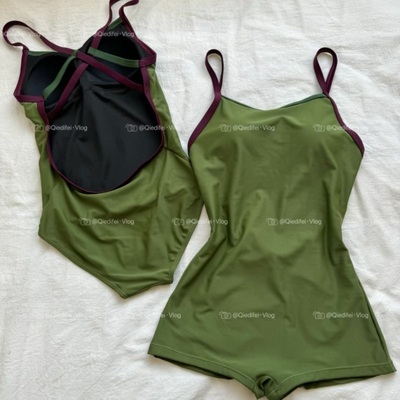 《苔藓绿》平角竞速游泳衣