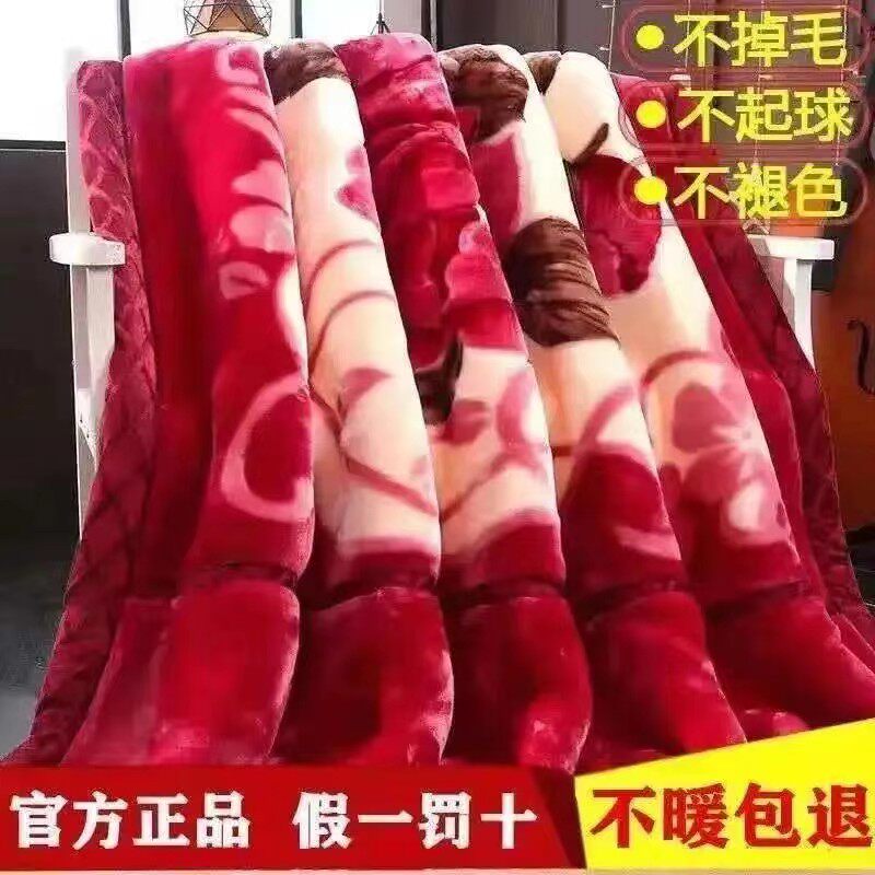 拉舍尔毛毯珊瑚绒被子单双人学生冬季盖毯双层加厚婚庆特价包邮