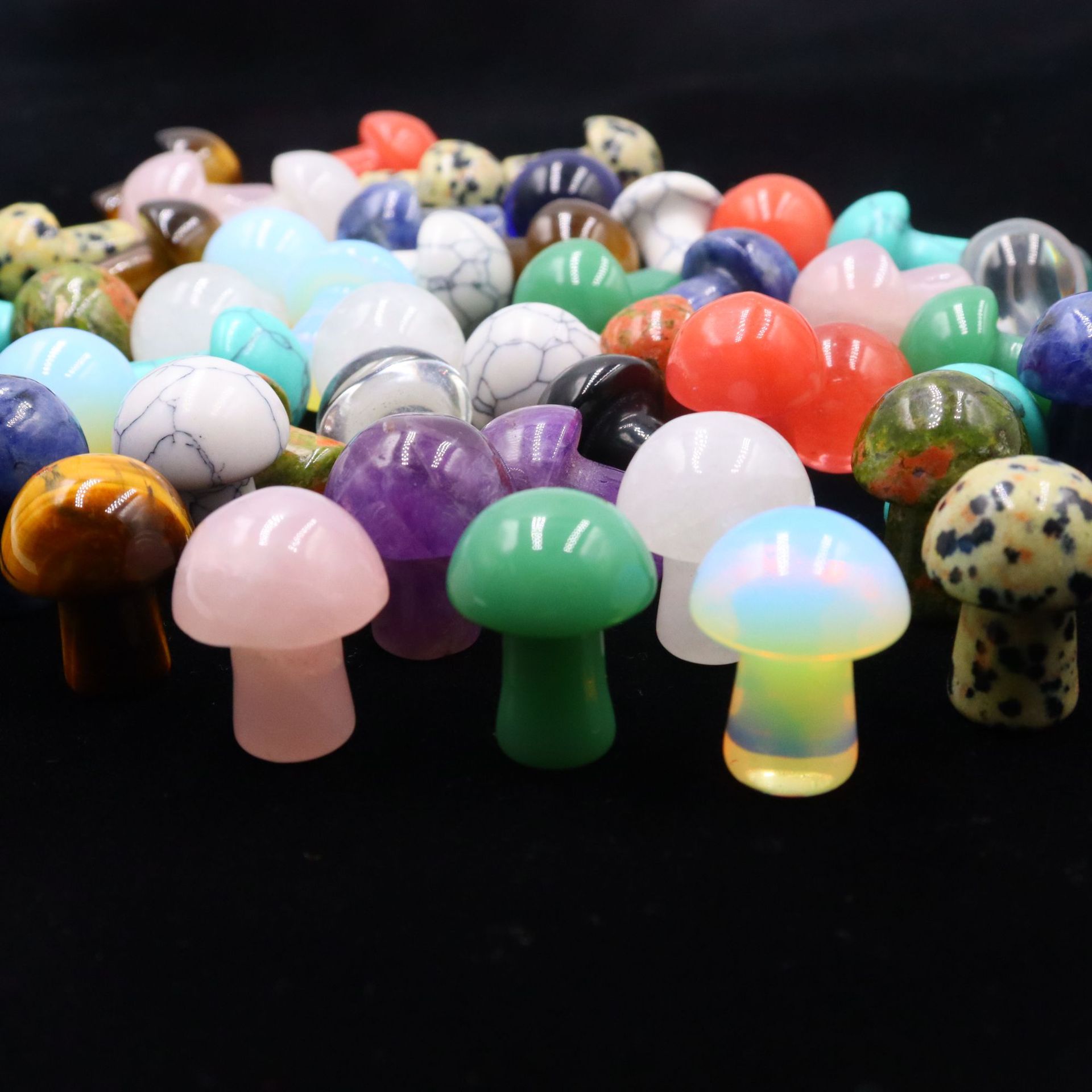 水晶石头2CM迷你小蘑菇DIY微景观森系造景花园花盆装饰小蘑菇摆件