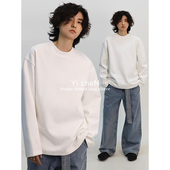 tee高级感重磅cleanfit薄款 一衬YICHEN 330g解构分割正肩长袖 卫衣