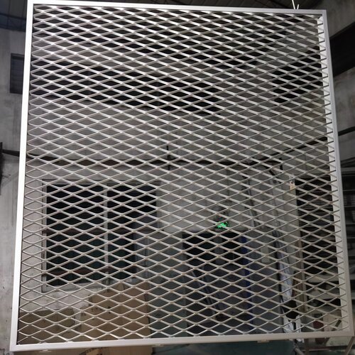 外墙防护网通道楼道铝网板金属扩张网金属拉伸网金属网菱形铝网板