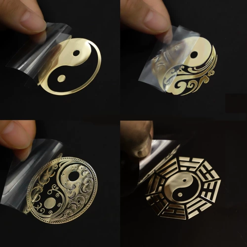 Металлическая наклейка, браслет с одной бусиной, креативный аксессуар, мобильный телефон, декор, китайский стиль, на удачу