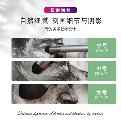 博图素描灰面拉海笔美术专业高光素描纸笔擦绵擦刀工具揉擦笔套装