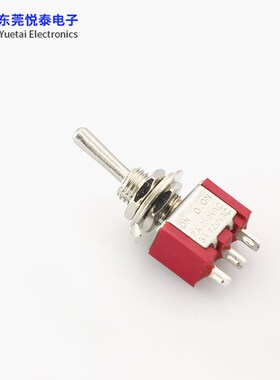 CNLEDA 乐达电子MTS-102A 红色6MM 三脚两档 摇杆开关 钮子开关