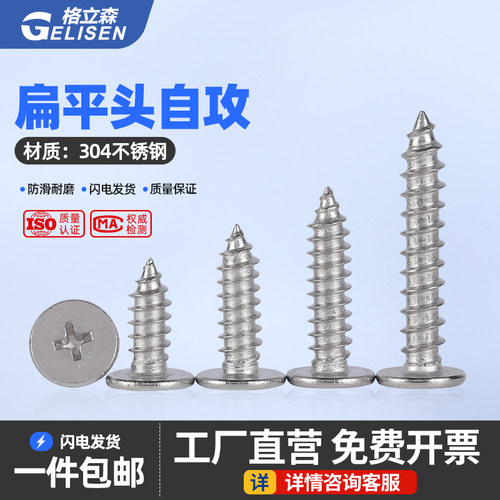 304不锈钢扁平头CA薄头自攻螺丝