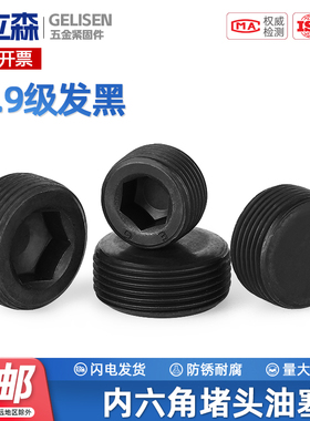 原装12.9级止付螺丝标准BSP喉塞螺丝内六角油塞堵头螺钉PG1.5公制
