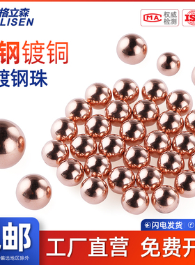 GLS 镀铜钢球钢珠竞技弹弓专用钢球电镀8mm7mm9mm10mm6mm