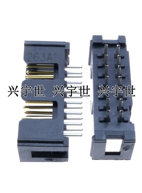 D2514-6002-AR 全新原装连接器插座2.54mm间距14pin双排直插现货