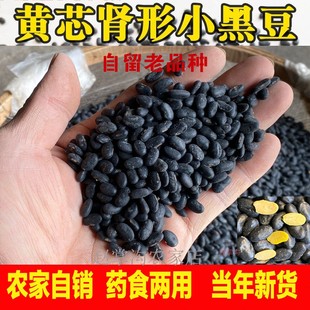新货农家肾形黑豆黄心老品种生豆芽菜豆浆非转基因发芽