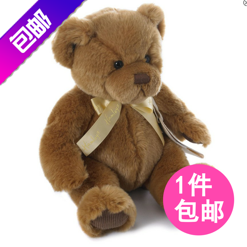 包邮英国hamleys哈姆雷斯品牌同售正品泰迪熊领结熊丝带爱心礼物在类目 玩具/童车/益智/积木/模型, 毛绒布艺类玩具中 - 来自Buy2taobao.com提供专业的淘宝代购服务