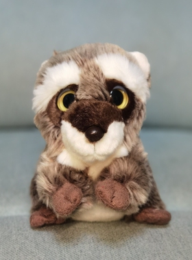 福利wildrepublic野生动物大眼萌娃娃儿童玩偶公仔浣熊毛绒玩具