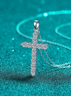 925纯银BM十字架锆石项链女吊坠