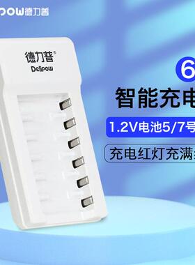 Delipow/德力普电池充电器6槽充电器602厂家直销5号7号电池通用