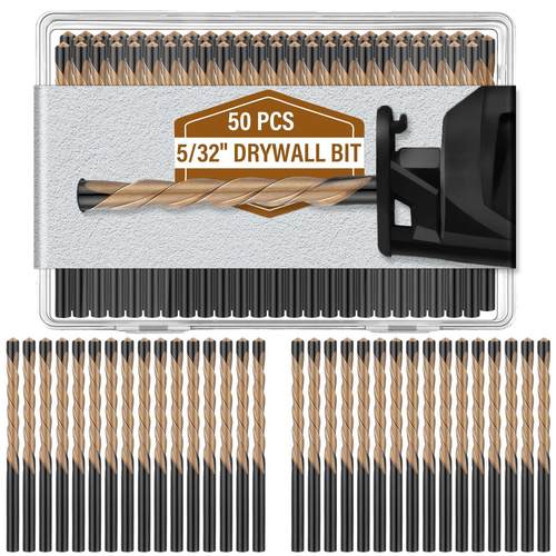 跨境m2高速钢1/8 5/32 1/4开孔左旋麻花钻打孔三刃木工钻头套装