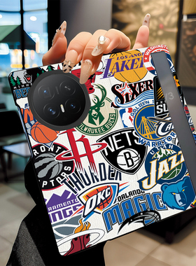 适用荣耀magicv6手机壳折叠翻盖球队队徽个性创意潮男高级感华为matexts/x7/vivoxfold5/oppofindn6/三星w26