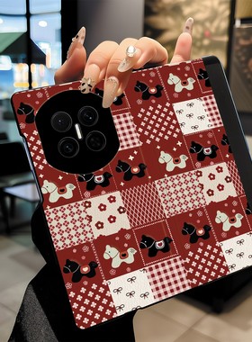 适用华为matex7手机壳格纹小马可爱卡通2026新年款matexts非凡大师版/x6/vivoxfold5/oppofindn5/三星zfold7