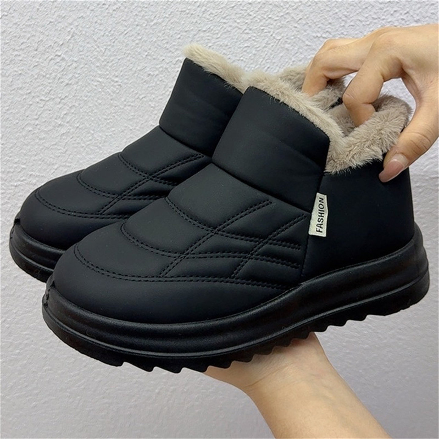 老北京新款女棉鞋百搭休闲防水低帮棉靴冬季厚底加绒加厚女棉鞋,女鞋,时尚雪地靴,淘宝优惠券,粉丝福利购,淘宝优惠卷