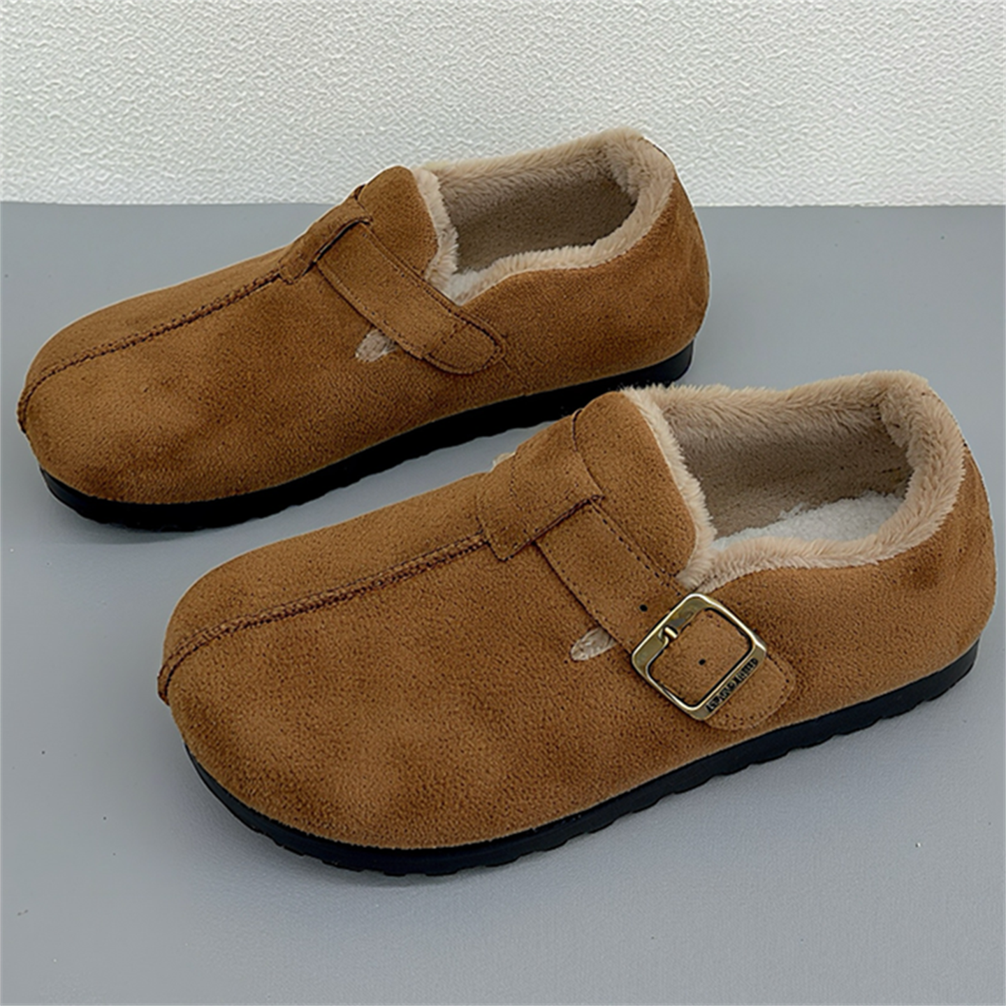 复古加绒加厚保暖乐福鞋老北京新款女棉鞋一脚蹬休闲百搭勃肯鞋,女鞋,棉鞋,淘宝优惠券,粉丝福利购,淘宝优惠卷