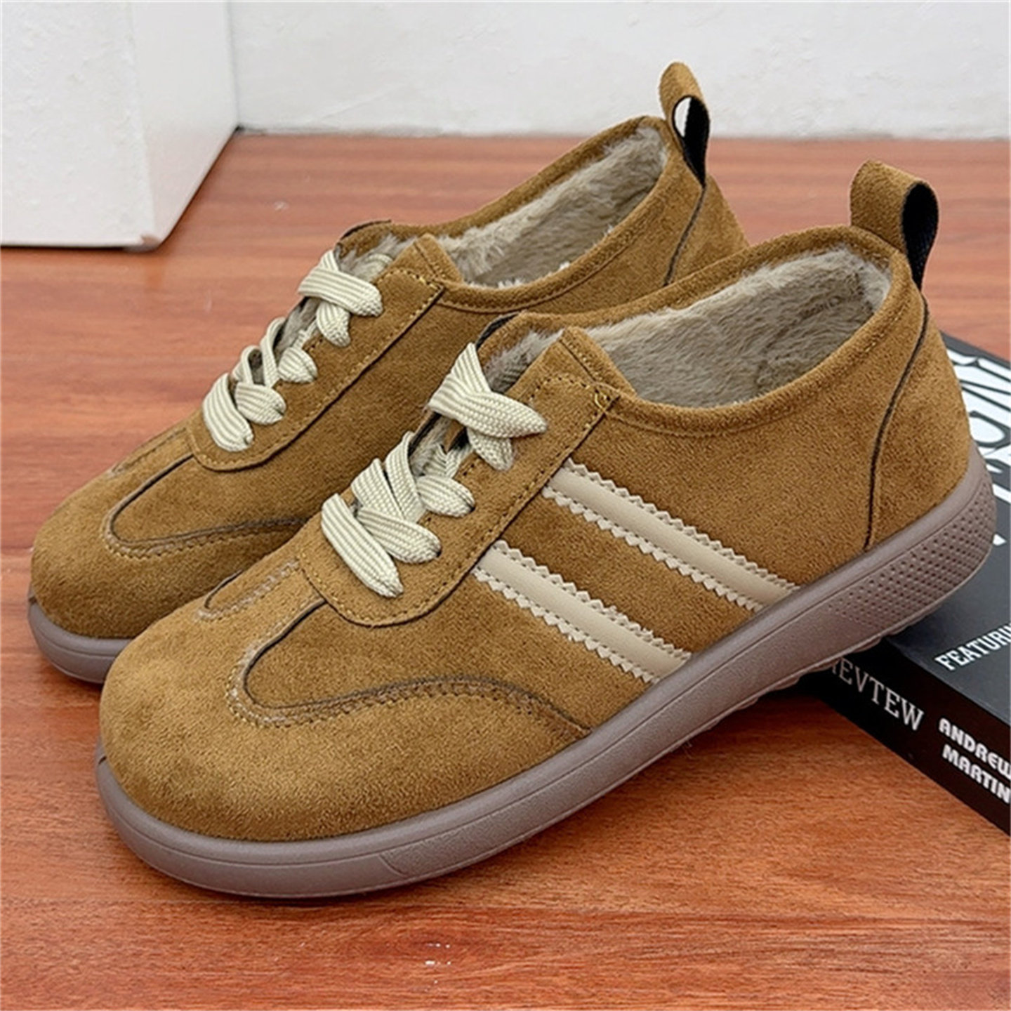 冬季新款洋气百搭德训女鞋加绒加厚保暖厚底休闲棉鞋老北京女棉靴,女鞋,棉鞋,淘宝优惠券,粉丝福利购,淘宝优惠卷