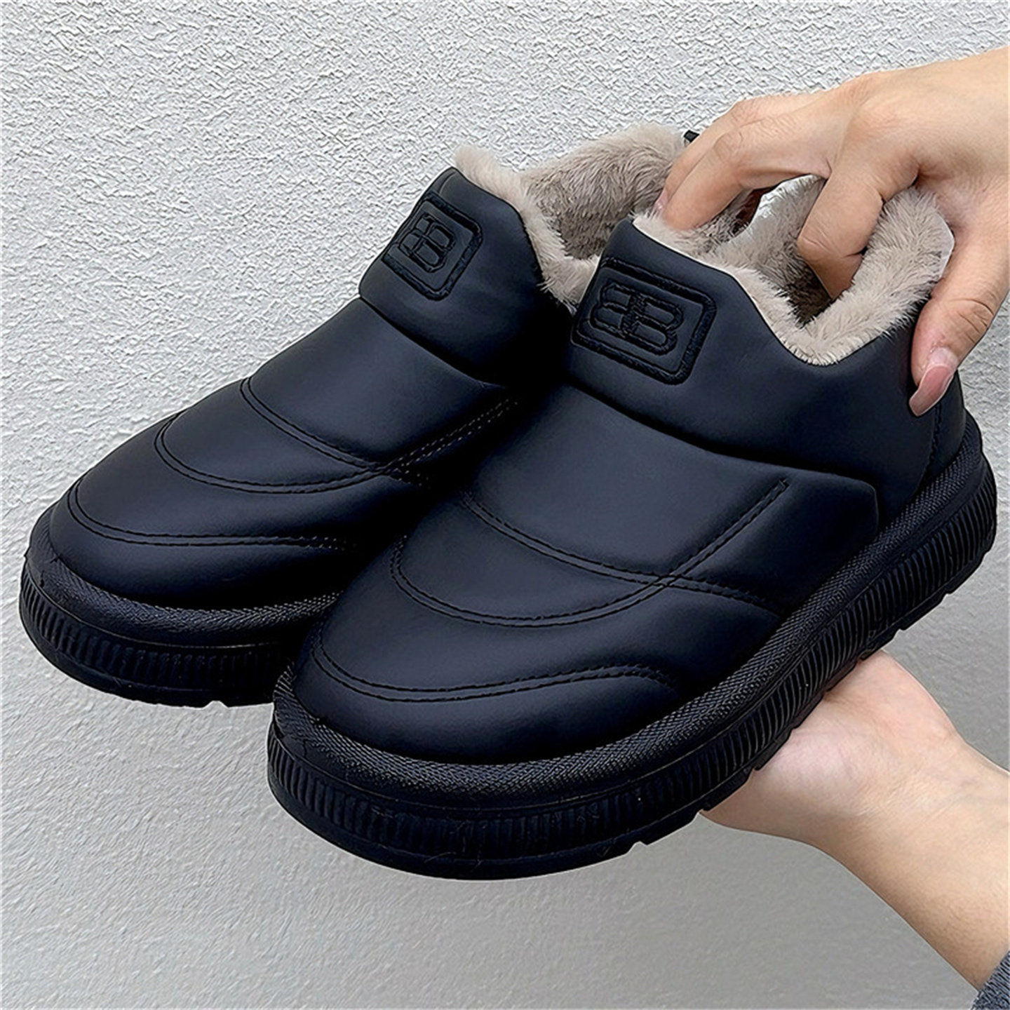 冬季加绒加厚时尚百搭厚底防水短筒中老年女棉靴老北京休闲女棉鞋,女鞋,棉鞋,淘宝优惠券,粉丝福利购,淘宝优惠卷