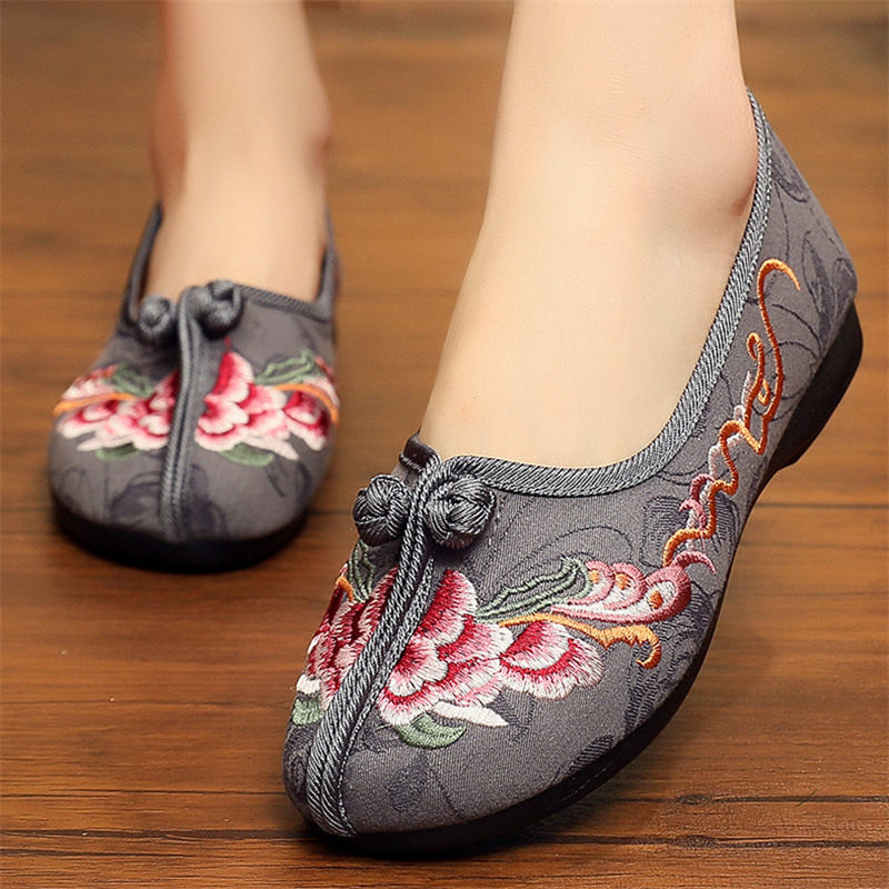 老北京布鞋女单鞋一脚蹬聚氨酯底绣花鞋民族风古风妈妈鞋,女鞋,绣花鞋,淘宝优惠券,粉丝福利购,淘宝优惠卷