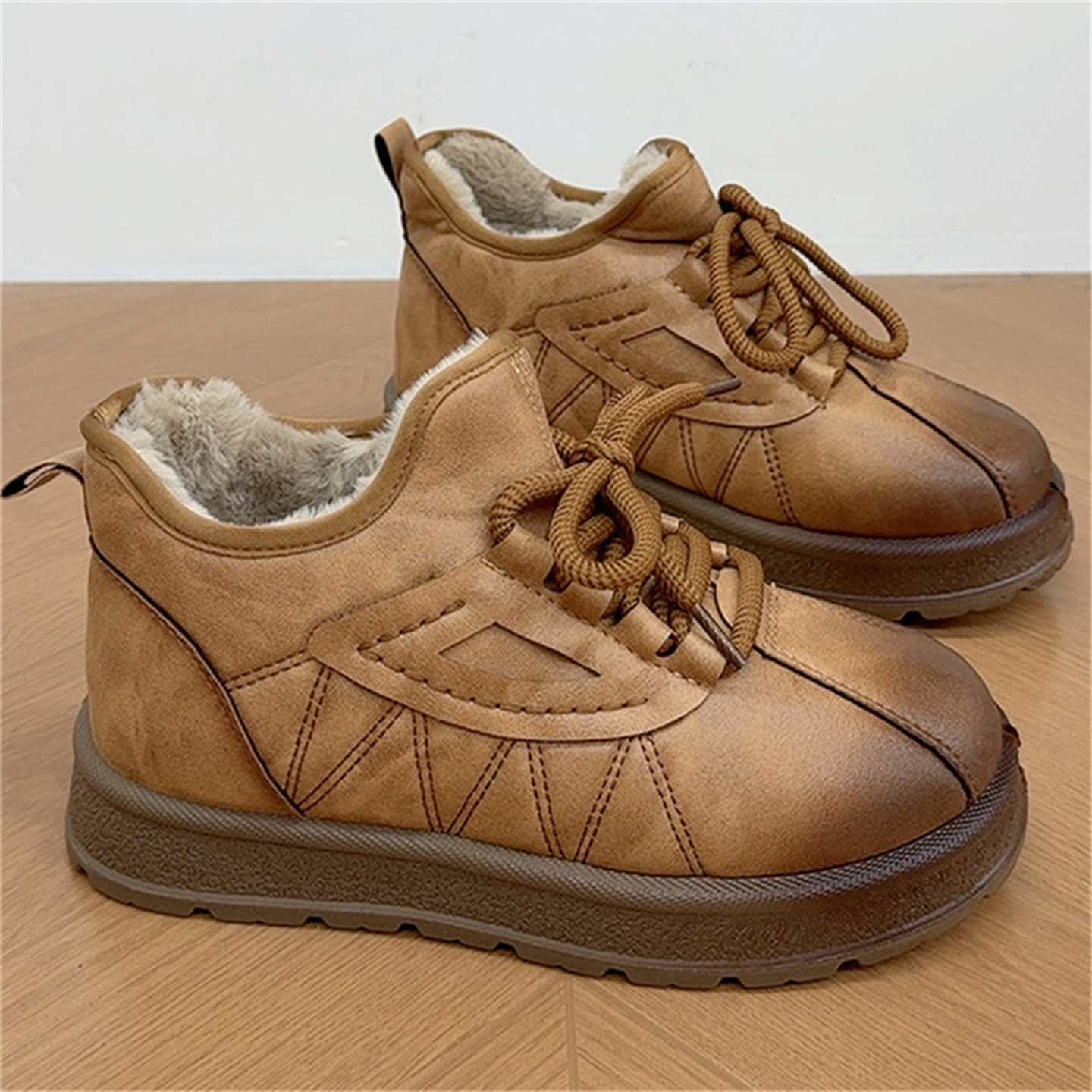 冬季新款厚底雪地靴休闲一脚蹬懒人女棉鞋时尚平底保暖老北京棉鞋,女鞋,棉鞋,淘宝优惠券,粉丝福利购,淘宝优惠卷