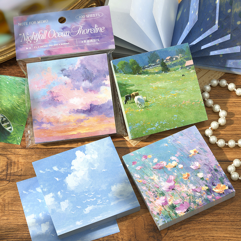 自然之诗100张便签纸手帐留言纸