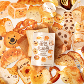 面包总动员可爱异形明信片卡通插画学生礼物祝福留言卡备忘书写纸