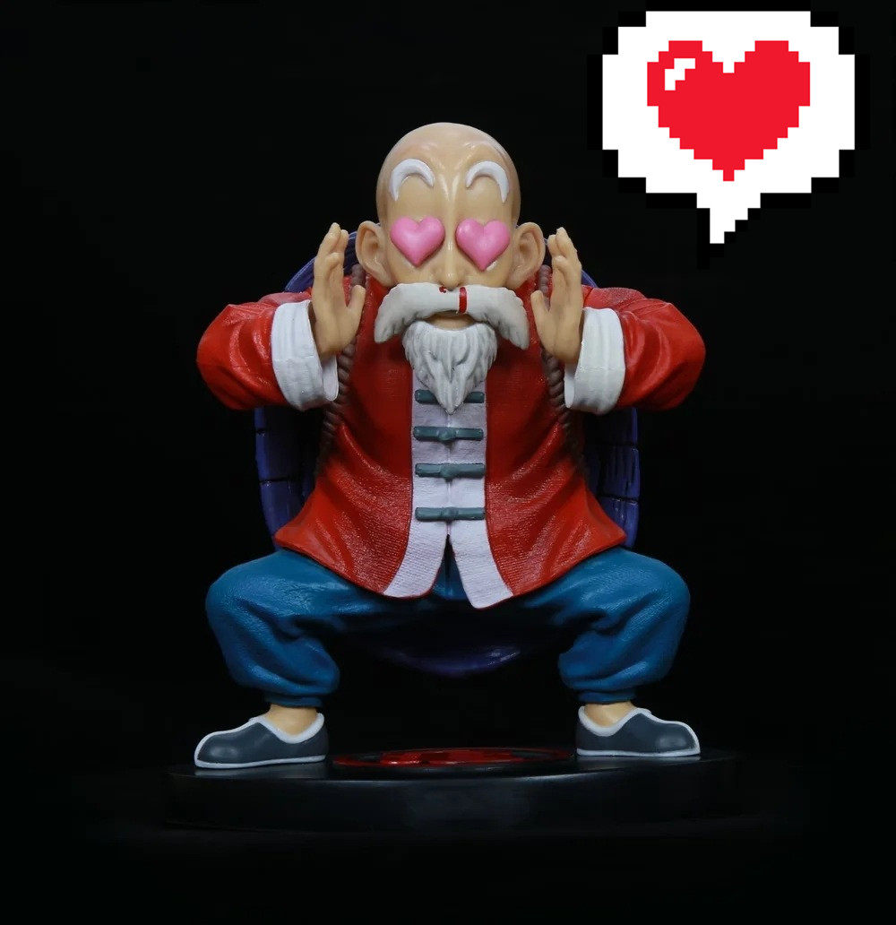 七龙珠 超赛亚人 色色 龟仙人 爱心眼 流鼻血 模型 盒装手办摆件