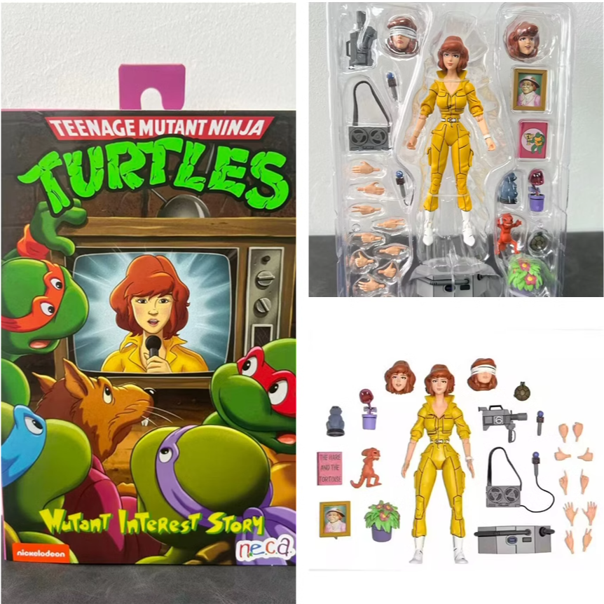 盒装全新 neca 忍者神龟1987女记者2.0可动手办人偶模型摆件动漫