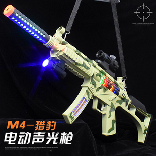 儿童电动玩具枪仿真M416冲锋枪AK47声光音乐充电小男孩子吃鸡装 备