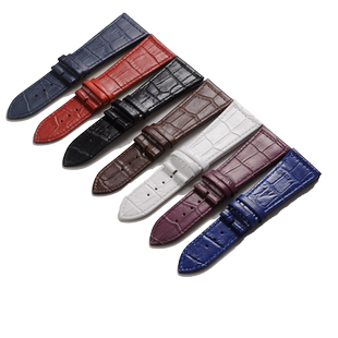 牛皮表带 代用法兰克穆勒彩色皮表带22 24 26 30mm 女男 薄手表带