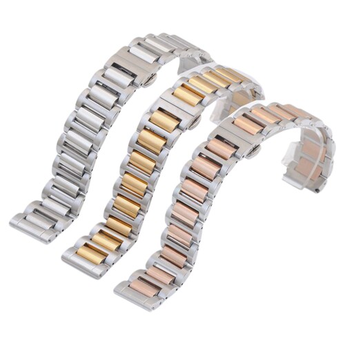 通用钢带钢色间金三珠22mm