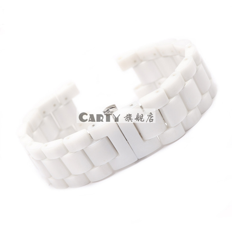 carty陶瓷表带 代用GC guess 20MM|16MM 黑｜白 男女手表链 表带