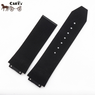 适用恒宝TPU胶带HUBLOT宇舶表带 26 28 19mm 配件手表带 男 女