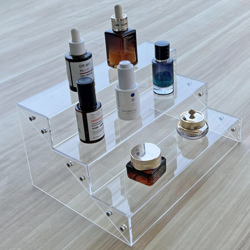 高透明阶梯香水展示架直播专用架