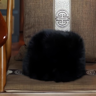 筒子帽子冬季（黑色）皮毛女秋冬帽子