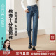 高腰弹力遮肉显瘦烟管长裤 逸阳复古牛仔裤 新款 春季 女小直筒裤