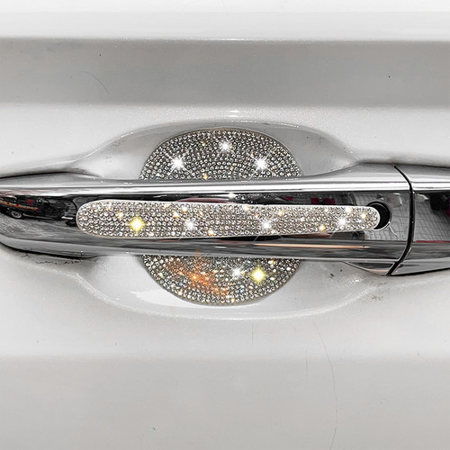 汽车门把手防护贴镶钻