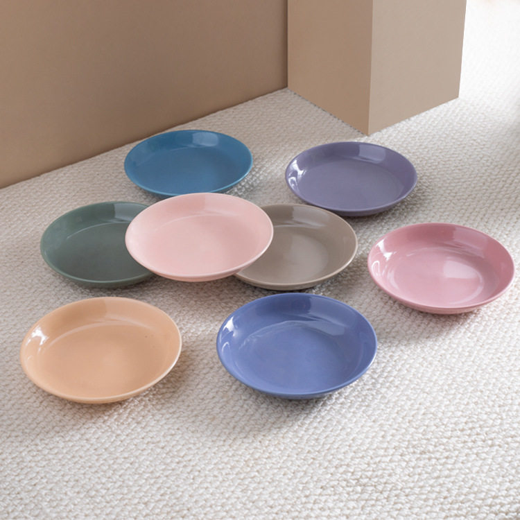 新款 创陶瓷宠物盘带硅胶垫鱼骨猫爪食盆猫咪餐盘防滑猫碗猫盆