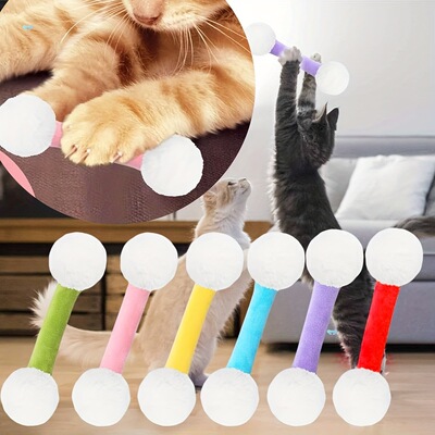 Set of 6 Toys Designed for Indoor Cats Including Chew Toys