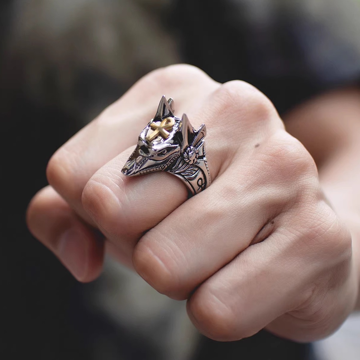 十字架钛钢戒指高级感钛钢指环