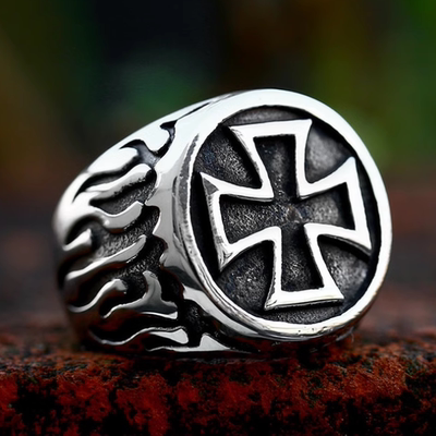 朋克风男士钛钢欧美个性戒指