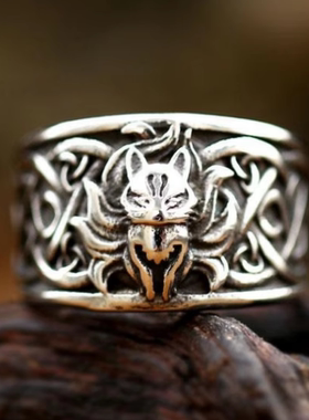 不掉色男女钛钢国潮戒指