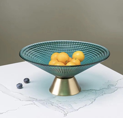 网红果盘客厅茶几家用精致高端2021新款干果盘时尚创意玻璃水果盘