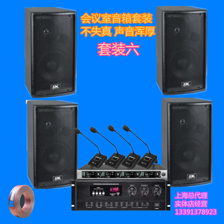 中小型30-200平方音箱套装 多功能厅会议室音响套装 会议音箱功放