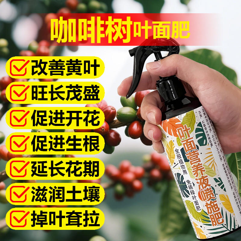 咖啡树专用肥料专用土培种植大树苗花盆栽营养液叶面肥水溶化肥料