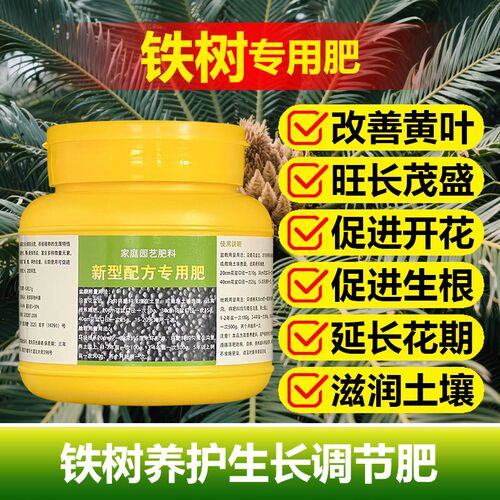铁树专用肥料大树苗营养液叶子发黄斑点焦尖枯萎卷曲塌下叶面肥料