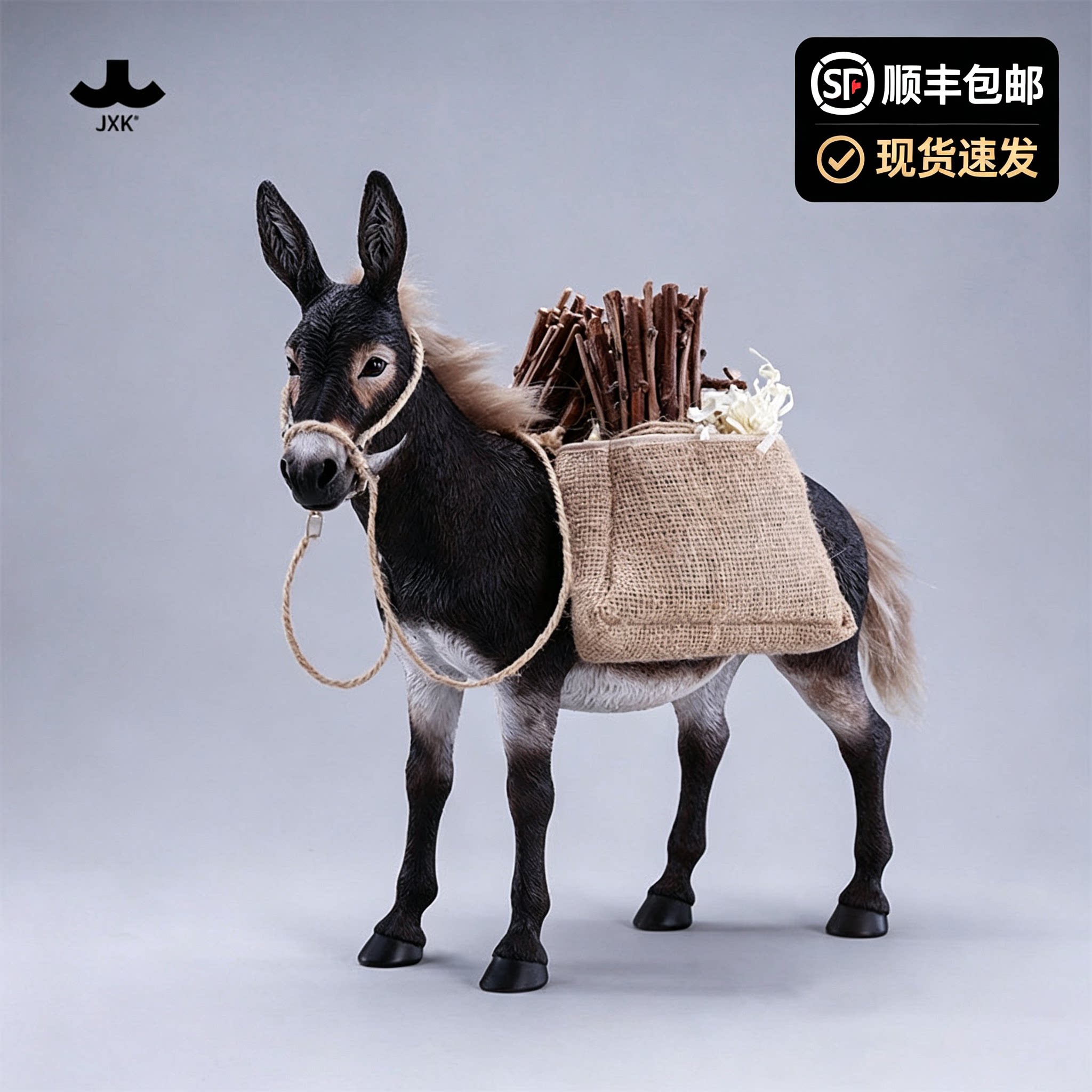 JXK1/6骡子模型摆件手工制作精品