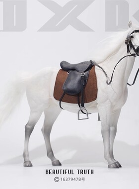 现货JXK 1/12比例德国汉诺威温血马静态动物坐骑模型手办